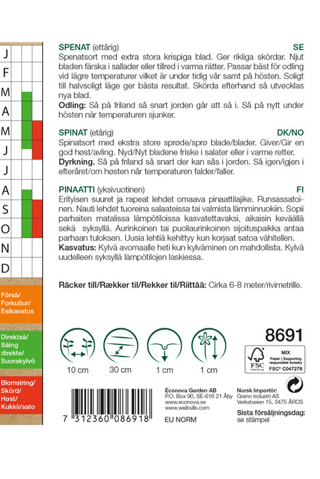 Spinat ´Early giant` økologisk 